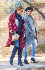 JENNIFER LOPEZ and VANESSA HUDGENS on the Set of Second Act in New York 10/27/2017