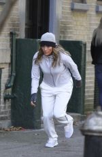 JENNIFER LOPEZ in Workout Clothes on the Set of Second Act in Queens 10/27/2017