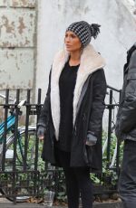JENNIFER LOPEZ on the Set of Second Act in New York 10/26/2017
