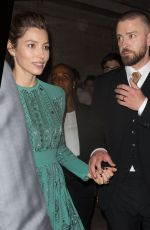 JESSICA BIEL and Justin Timberlake Leaves Wonderwall Screening in New York 10/14/2017