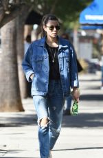 JESSICA BIEL in Ripped Denim Out in Los Angeles 10/21/2017