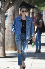 JESSICA BIEL in Ripped Denim Out in Los Angeles 10/21/2017