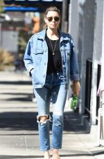 JESSICA BIEL in Ripped Denim Out in Los Angeles 10/21/2017