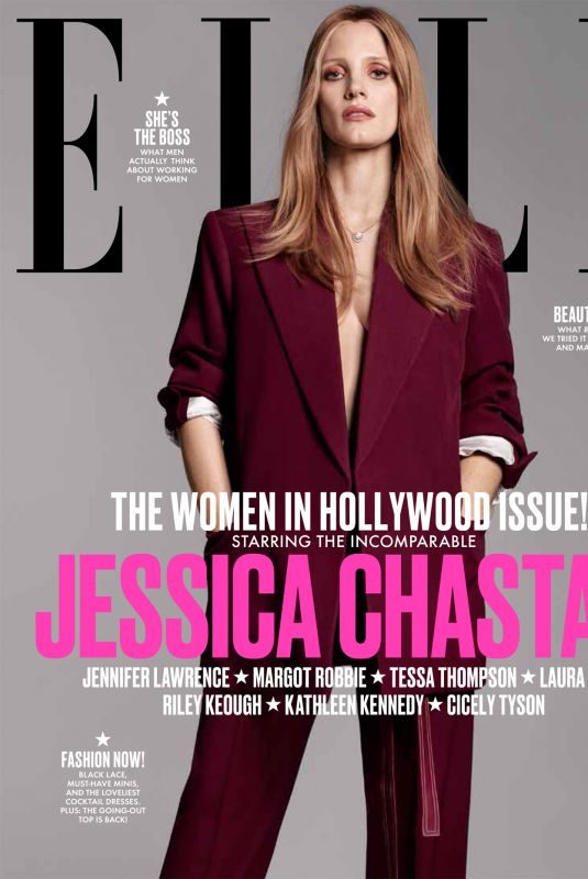 JESSICA CHASTAIN in Elle Magazine, Women in Hollywood Issue, November 2017