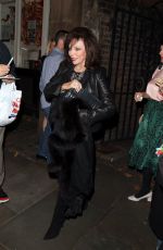 JOAN COLLINS Leaves Garrick Theatre in London 10/27/2017