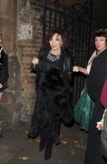 JOAN COLLINS Leaves Garrick Theatre in London 10/27/2017