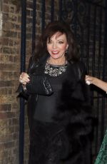 JOAN COLLINS Leaves Garrick Theatre in London 10/27/2017