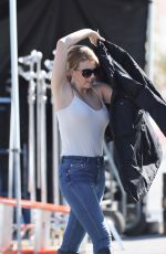 JODIE SWEETIN on the Set of Finding Santa in Vancouver 10/03/2017