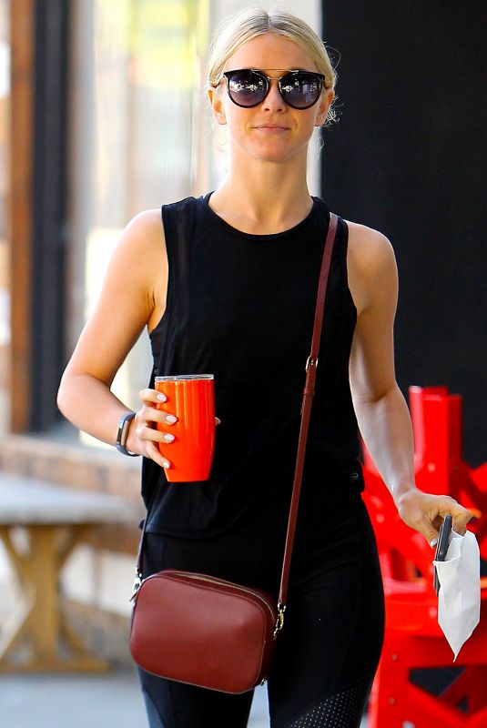 JULIANNE HOUGH at Alfred Coffee in West Hollywood 10/10/2017