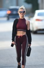JULIANNE HOUGH Leaves a Gym in Studio City 10/18/2017