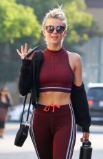 JULIANNE HOUGH Leaves a Gym in Studio City 10/18/2017