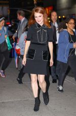 JULIANNE MOORE Arrives at Late Show with Stephen Colbert in New York 10/26/2017