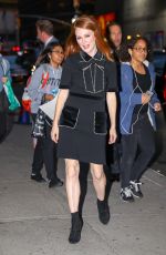 JULIANNE MOORE Arrives at Late Show with Stephen Colbert in New York 10/26/2017