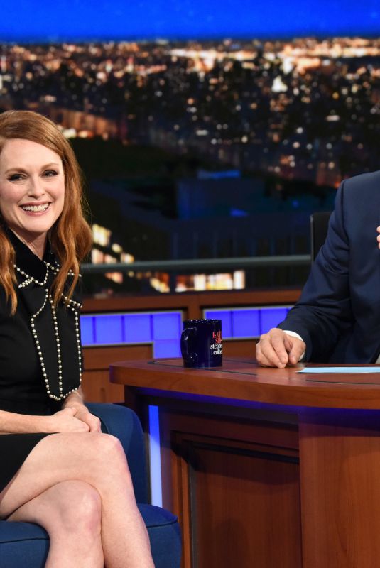 JULIANNE MOORE at Late Show with Stephen Colbert 10/26/2017