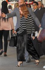 JULIANNE MOORE Leaves Good Morning America Studio in New York 10/19/2017