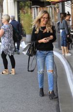 JULIE BENZ in Ripped Jeans Out in Hollywood 10/03/2017