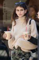 KAIA GERBER and CAYLEY KING Out for Coffee at La Colombe in New York 10/20/2017