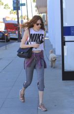 KAREN GILLAN Heading to a Gym in Beverly Hills 10/10/2017