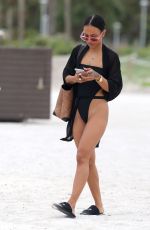 KARRUECHE TRAN in Swimsuit on the Beach in Miami 10/18/2017