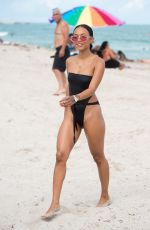 KARRUECHE TRAN in Swimsuit on the Beach in Miami 10/18/2017
