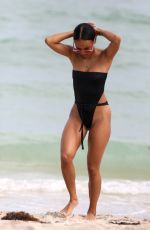 KARRUECHE TRAN in Swimsuit on the Beach in Miami 10/18/2017