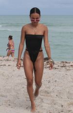KARRUECHE TRAN in Swimsuit on the Beach in Miami 10/18/2017