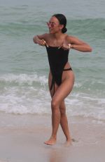 KARRUECHE TRAN in Swimsuit on the Beach in Miami 10/18/2017