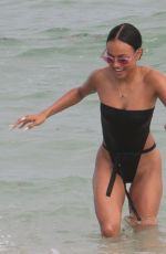KARRUECHE TRAN in Swimsuit on the Beach in Miami 10/18/2017