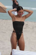 KARRUECHE TRAN in Swimsuit on the Beach in Miami 10/18/2017