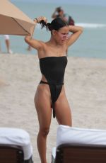 KARRUECHE TRAN in Swimsuit on the Beach in Miami 10/18/2017