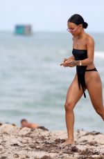 KARRUECHE TRAN in Swimsuit on the Beach in Miami 10/18/2017