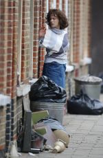 KATE BECKINSALE Filming a Scene for Farming in London 10/12/2017