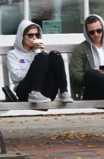 KATE MARA and Jamie Bell Out for Coffee in New York 10/08/2017