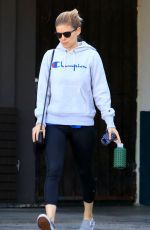 KATE MARA Leaves Bar Method Gym in Silverlake 10/14/2017