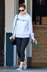 KATE MARA Leaves Bar Method Gym in Silverlake 10/14/2017