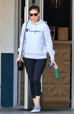 KATE MARA Leaves Bar Method Gym in Silverlake 10/14/2017