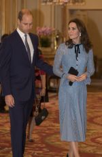 KATE MIDDLETON Celebrates World Mental Health Day with a Reception at Buckingham Palace 10/10/2017