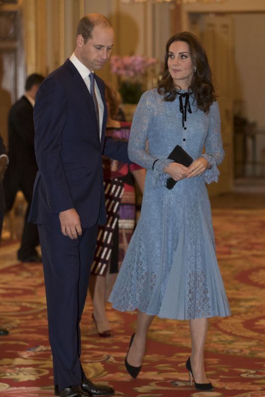 KATE MIDDLETON Celebrates World Mental Health Day with a Reception at Buckingham Palace 10/10/2017