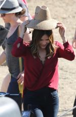 KATHARINE MCPHEE on the Set of Scorpion in Los Angeles 10/23/2017