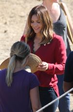KATHARINE MCPHEE on the Set of Scorpion in Los Angeles 10/23/2017