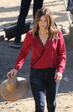 KATHARINE MCPHEE on the Set of Scorpion in Los Angeles 10/23/2017