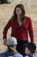 KATHARINE MCPHEE on the Set of Scorpion in Los Angeles 10/23/2017