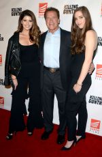 KATHERINE, CHRISTINA and Arnold SCHWARZENEGGER at Killing Gunther Premiere in Los Angeles 10/14/2017