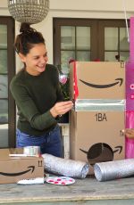KATIE HOLMES Creates Halloween Boxtumes in Santa Monica 10/10/2017