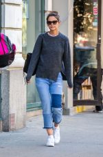 KATIE HOLMES Out and About in New York 10/04/2017