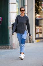 KATIE HOLMES Out and About in New York 10/04/2017