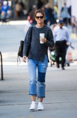 KATIE HOLMES Out and About in New York 10/04/2017