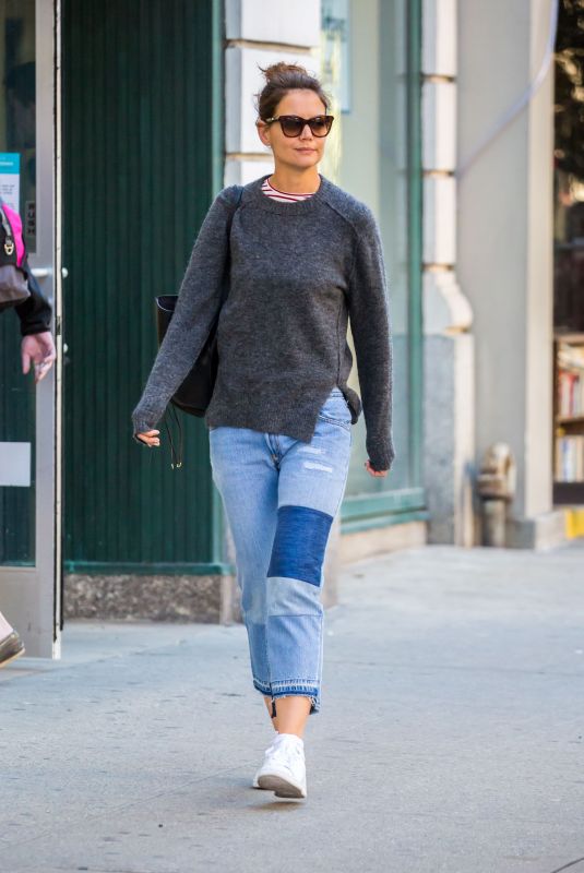 KATIE HOLMES Out and About in New York 10/04/2017