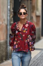 KATIE HOLMES Out and About in Verona 10/07/2017