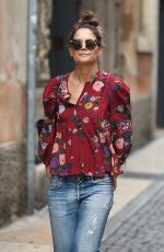 KATIE HOLMES Out and About in Verona 10/07/2017